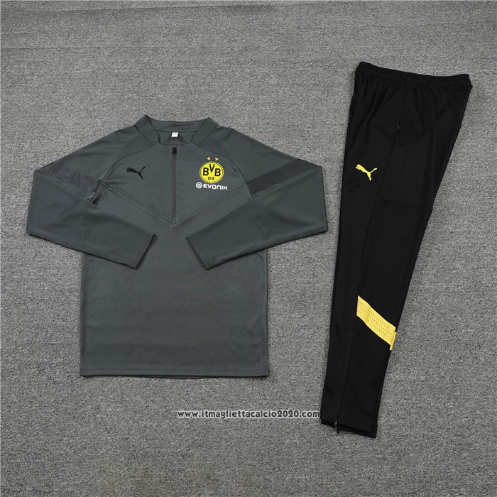 Tuta da Track Felpa Borussia Dortmund 2022 2023 Grigio